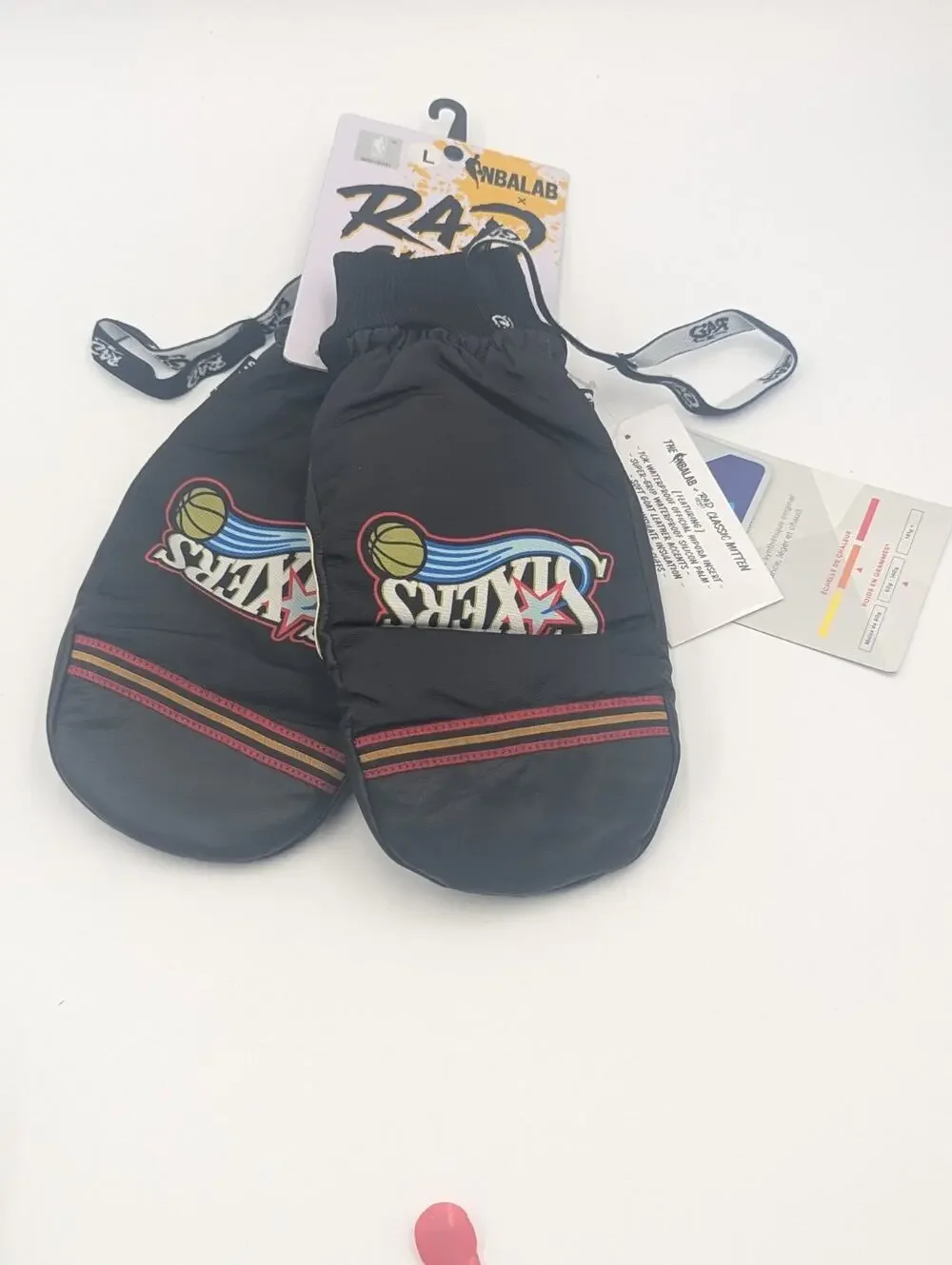 Philadelphia 76ers NBA Lab x Rad Sz Large Thinsulate Waterproof Classic Mittens